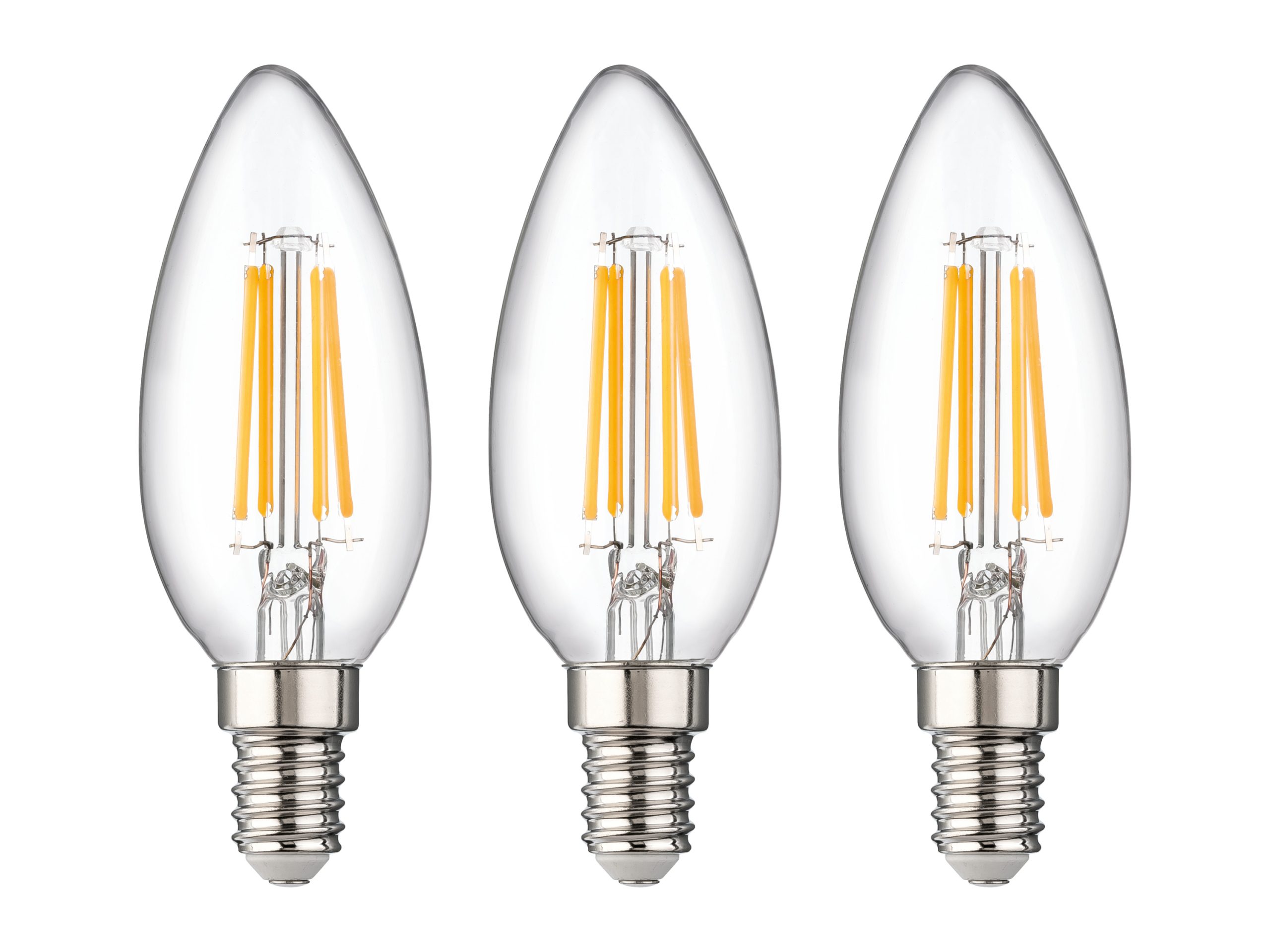 LIVARNO home LED-filamentlampen 3 stuks (Kaars E14