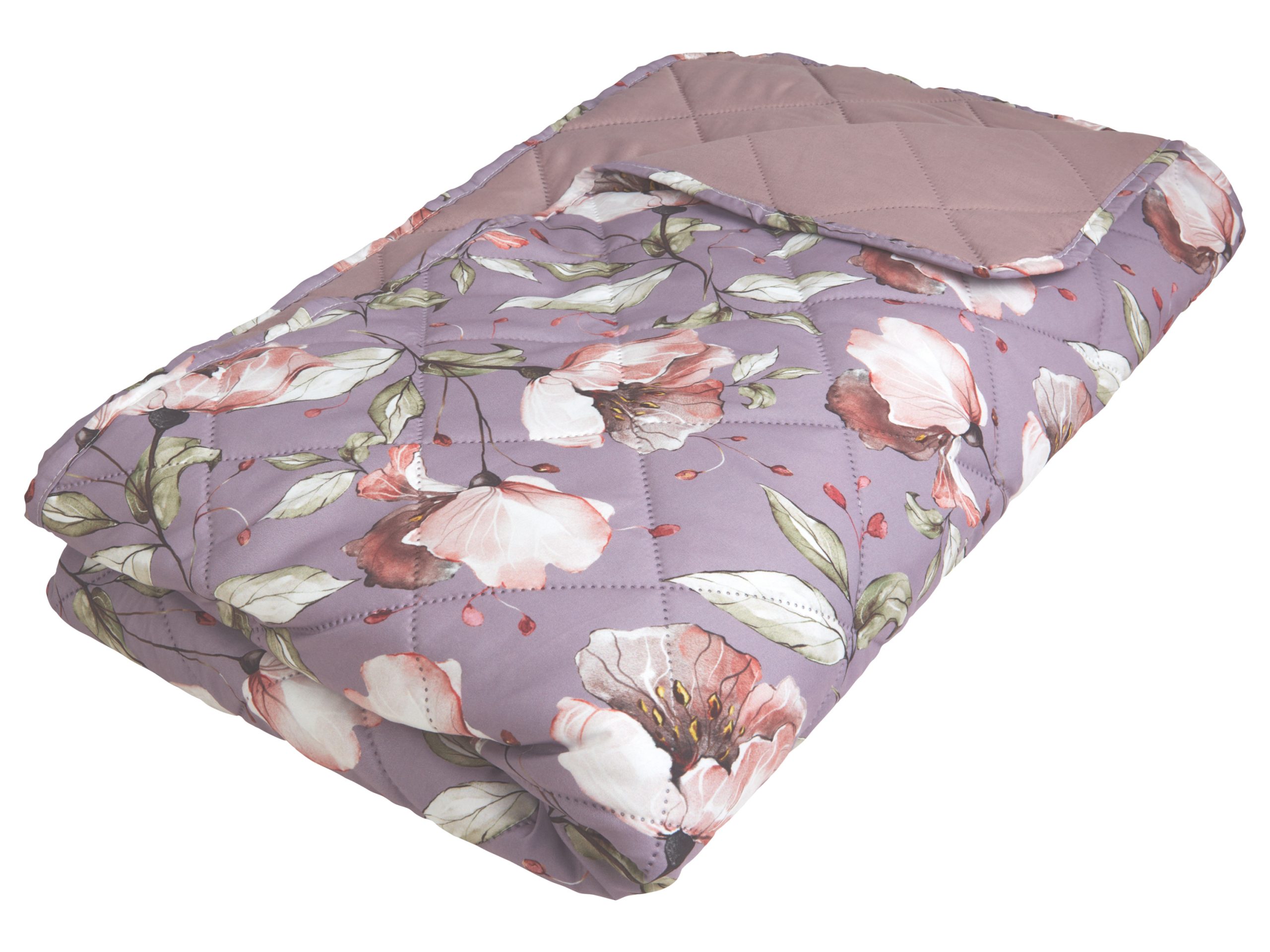 LIVARNO home Plaid 150 x 250 cm (Bloemen/lichtroze)